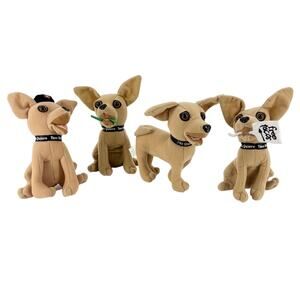 90s Taco Bell Chihuahua plush toys set of 4 1990s vintage